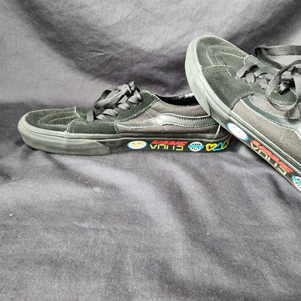 Vans Sk8-Low Disruptive Black‎ Suede Skate Shoes Sneakers Mens 8.5 Womens 10... - Picture 4 of 7